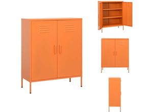 8721096872105 - Vidaxl - Aufbewahrungsschränke & Schließfächer - Living Lagerschrank Orange 80x35x1015 cm Stahl - Orange