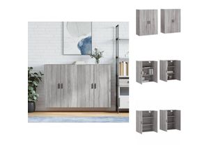 8721096874185 - Sideboards - Living Wandschränke 2 Stk Grau Sonoma 695x34x90 cm