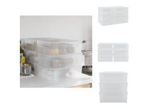 8721096906077 - Ordnungshelfer - Living Aufbewahrungsboxen Kunststoff 6 Stk 5 L Stapelbar - Transparent