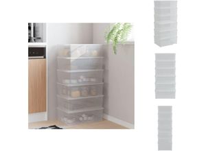 8721096906497 - Ordnungshelfer - Living Aufbewahrungsboxen 6 Stk Kunststoff 10 L Stapelbar - Transparent