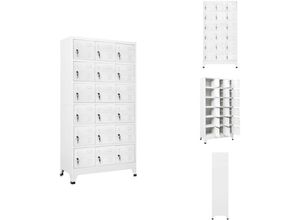 8721096944031 - Vidaxl - Aufbewahrungsschränke & Schließfächer - Living Schließfachschrank mit 18 Fächern Metall 90x40x180 cm - Grau