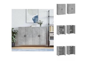 8721096950063 - Vidaxl - Sideboards - Living Wandschränke 2 Stk Betongrau 695x34x90 cm - Grau