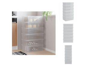 8721096982132 - Ordnungshelfer - Living Aufbewahrungsboxen 6 Stk Kunststoff 25 L Stapelbar - Transparent