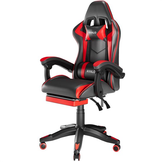 8721098880184 - Gaming Chair - Game Chair - Ergonomischer Bürostuhl Verstellbar - Game Chair - Gaming Chair - Schwarz Rot