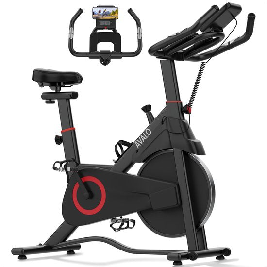 8721098880214 - Indoor Cycle - Heimtrainer - Spinning Bike - Magnetisches Widerstandssystem - Trainingscomputer & LCD-Bildschirm