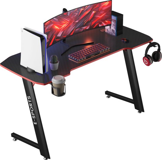 8721098880979 - Gaming Desk - 100x60x75 CM - Spieltisch - Tisch - Schwarz