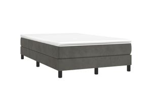 8721102435652 - Boxspringbett mit Matratze Dunkelgrau 120x190 cm Samt vidaXL