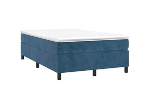 8721102435942 - Vidaxl - Boxspringbett mit Matratze Dunkelblau 120x190 cm Samt