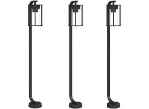 8721102456176 - Vidaxl - Wegeleuchten 3 Stk Schwarz 100 cm Edelstahl 354898