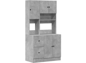 8721102594175 - Küchenschrank Betongrau 95x50x180 cm Holzwerkstoff vidaXL - Grau