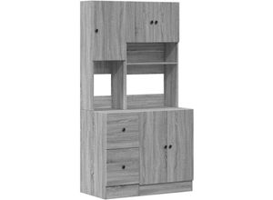 8721102594199 - Küchenschrank Grau Sonoma 95x50x180 cm Holzwerkstoff vidaXL - Grau