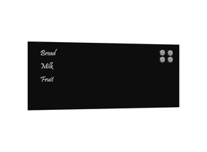 8721102612381 - Magnettafel Wandmontage Schwarz 100x40 cm Hartglas vidaXL