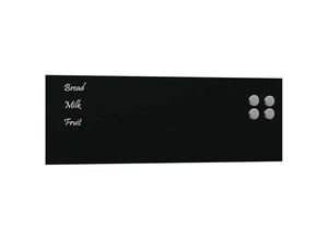 8721102612411 - Magnettafel Wandmontage Schwarz 60x20 cm Hartglas vidaXL