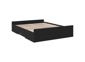 8721102619403 - Bettgestell mit Schubladen Schwarz 150x200 cm Holzwerkstoff Vidaxl 447890