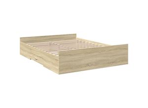 8721102619410 - Bettgestell mit Schubladen Sonoma-Eiche 150x200cm Holzwerkstoff Vidaxl 161697