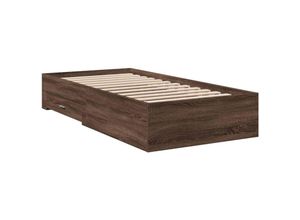 8721102620782 - Bettgestell mit Schubladen Braun Eichen-Optik 100x200 cm Vidaxl 154035