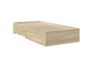 8721102620812 - Bettgestell mit Schubladen Sonoma-Eiche 90x200cm Holzwerkstoff Vidaxl Braun