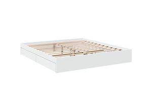 8721102622892 - Bettgestell mit Schubladen Weiß 180x200 cm Holzwerkstoff Vidaxl 805420