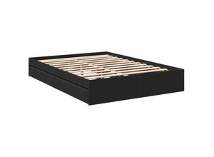 8721102623110 - Bettgestell mit Schubladen Schwarz 140x200 cm Holzwerkstoff Vidaxl 640433