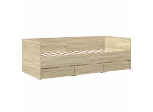 8721102624803 - Tagesbett mit Schubladen Sonoma-Eiche 90x190 cm Holzwerkstoff Vidaxl Braun