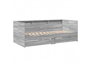 8721102624971 - Tagesbett mit Schubladen Grau Sonoma 100x200 cm Holzwerkstoff Vidaxl Grau