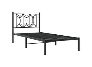 8721102643828 - Vidaxl - Bettgestell mit Kopfteil Metall Schwarz 80x200 cm 660172