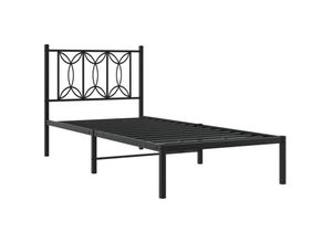 8721102643835 - Bettgestell mit Kopfteil Metall Schwarz 90x190 cm Vidaxl Schwarz 8721102643835 - Bettgestell mit Kopfteil Metall Schwarz 90x190 cm Vidaxl Schwarz