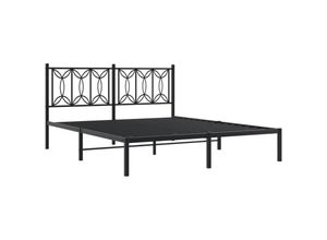 8721102643934 - Vidaxl - Bettgestell mit Kopfteil Metall Schwarz 150x200 cm