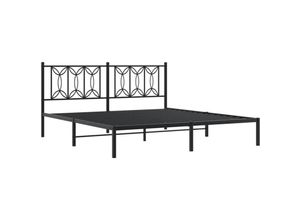 8721102643965 - Vidaxl - Bettgestell mit Kopfteil Metall Schwarz 183x213 cm