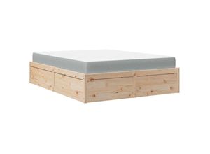 8721102668357 - Bett mit Matratze 120x200 cm Massivholz Kiefer Vidaxl