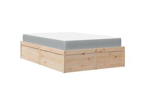 8721102668500 - Bett mit Matratze 120x190 cm Massivholz Kiefer Vidaxl