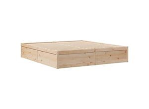 8721102672644 - Massivholzbett ohne Matratze 180x200 Kiefernholz Vidaxl Braun