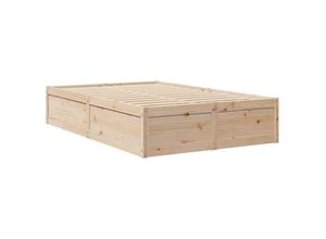 8721102672767 - Massivholzbett ohne Matratze 120x200 cm Kiefernholz vidaXL