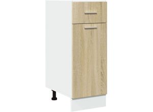 8721102676437 - Vidaxl - Schubunterschrank Sonoma-Eiche 30x46x815 cm Holzwerkstoff Braun