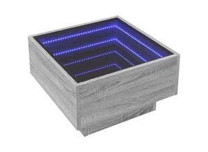 8721102676864 - Vidaxl - LED-Couchtisch Grau Sonoma 50x50x30 cm Holzwerkstoff