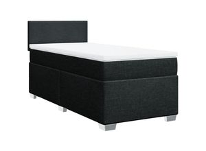 8721102706769 - Vidaxl - Boxspringbett mit Matratze Schwarz 100x200 cm Stoff Schwarz