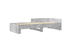 8721102821905 - Vidaxl - Bettgestell Betongrau 100x200 cm Holzwerkstoff 474705