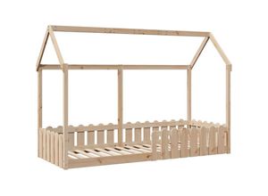 8721102851643 - Kinderbett Hausbett 80x200 cm Massivholz Kiefer Vidaxl Braun