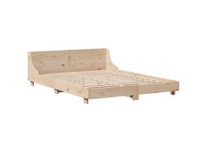 8721102852183 - Vidaxl - Massivholzbett ohne Matratze 135x190 cm Kiefernholz