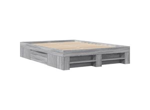 8721102854804 - Vidaxl - Bettgestell Grau Sonoma 140x200 cm Holzwerkstoff