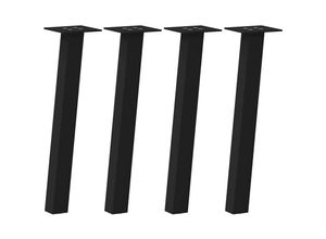 8721102956539 - Vidaxl - Couchtischbeine 4 Stk Schwarz 42 cm Stahl