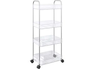 8721102959271 - Vidaxl - Aufbewahrungswagen 4 Etagen Transparent 37x28x95 cm Acryl 519675