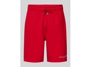 8721106105384 - Regular Fit Sweatshorts mit Label-Print
