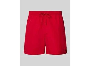 8721106339208 - Regular Fit Badeshorts mit Logo-Stitching