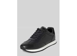 8721107380230 - Ledersneaker mit Label-Detail