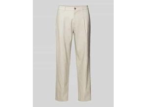 8721107456379 - Regular Fit Bundfaltenhose aus elastischem Lyocell-Leinen-Mix
