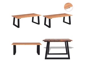 8721114077857 - Vidaxl - Couchtisch Akazienholz Massiv 110 x 60 x 40 cm - Wohnzimmertisch - Wohnzimmertische - Home & Living - Braun