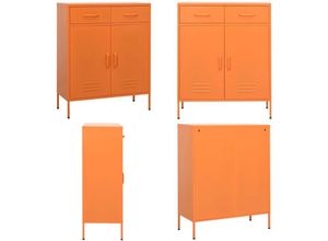 8721114367200 - Lagerschrank Orange 80x35x1015 cm Stahl - Lagerschrank - Lagerschränke - Home & Living - Orange