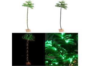 8721114683003 - Künstliche Palme mit 192 LEDs Warmweiß 300 cm - LED-Baum - LED-Bäume - Home & Living - Weiß