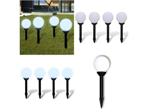 8721114683980 - Vidaxl - Wegeleuchten 4 Stk led 15 cm mit Erdspieß - Gartenlampe - Gartenlampen - Home & Living - Weiß